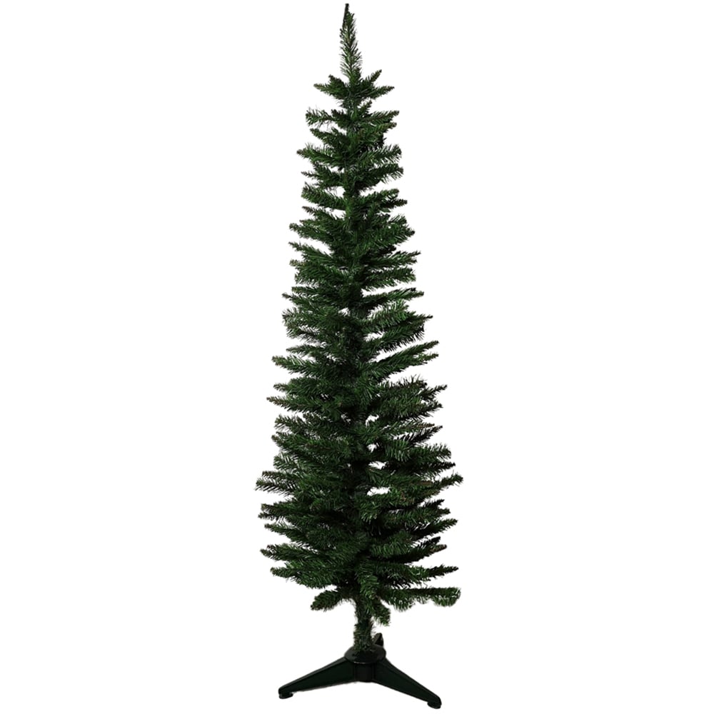 Samuel Alexander Green Plain Pencil Slim Artificial Christmas Tree 5ft Image 1