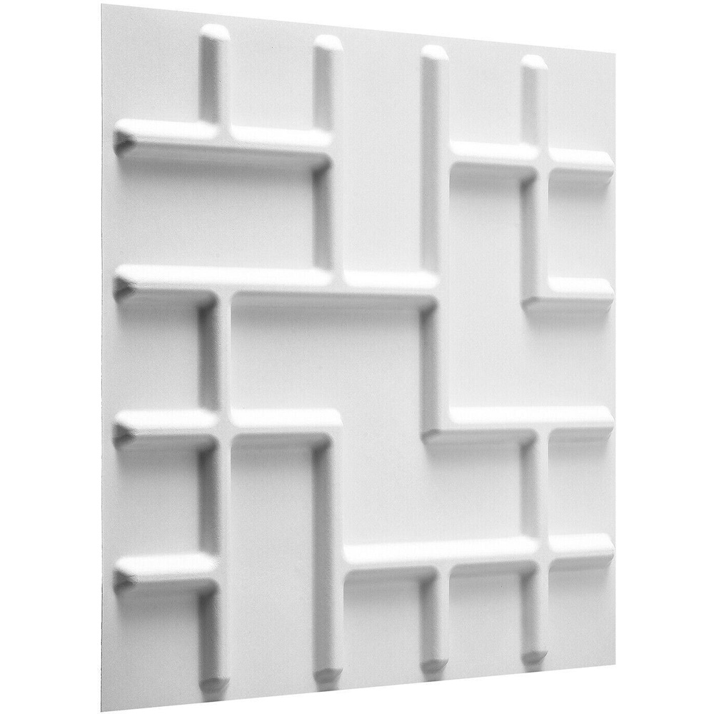 Walplus Off White Tetris 3D Wall Panel 12 Pack Image 2