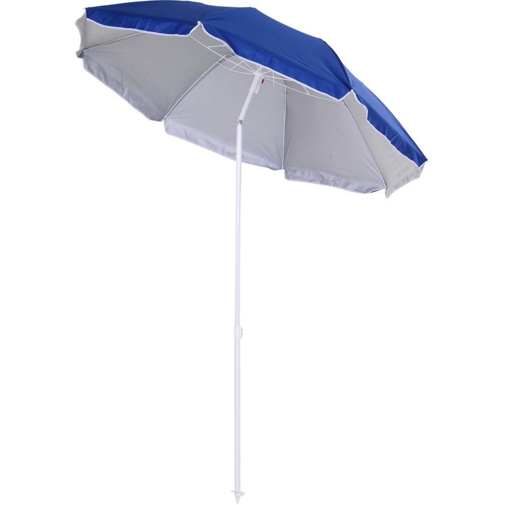 Outsunny Blue Tilting Beach Parasol 1.7m x 2m Image 1