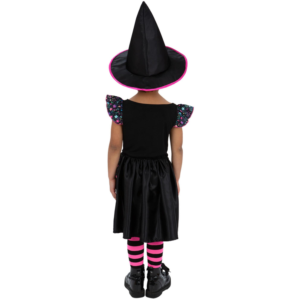 Rubies Kids Neon Star Witch Halloween Costume 7-9 Years Image 2