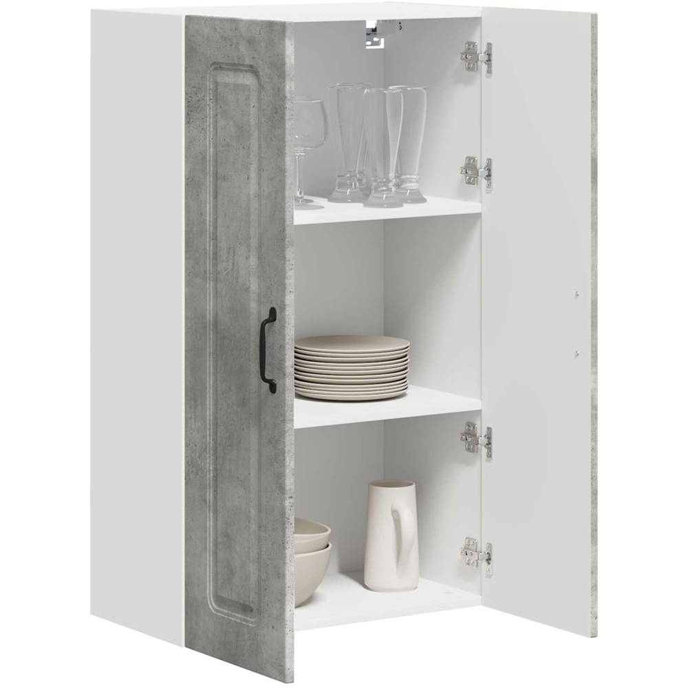 vidaXL 2 Door Concrete Grey Kitchen Wall Cabinet Image 3