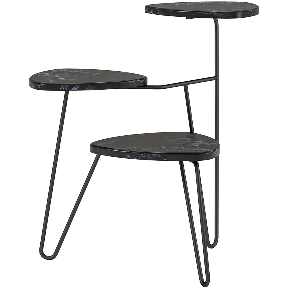 Novogratz Athena Black Marble Indoor Plant Stand Image 4
