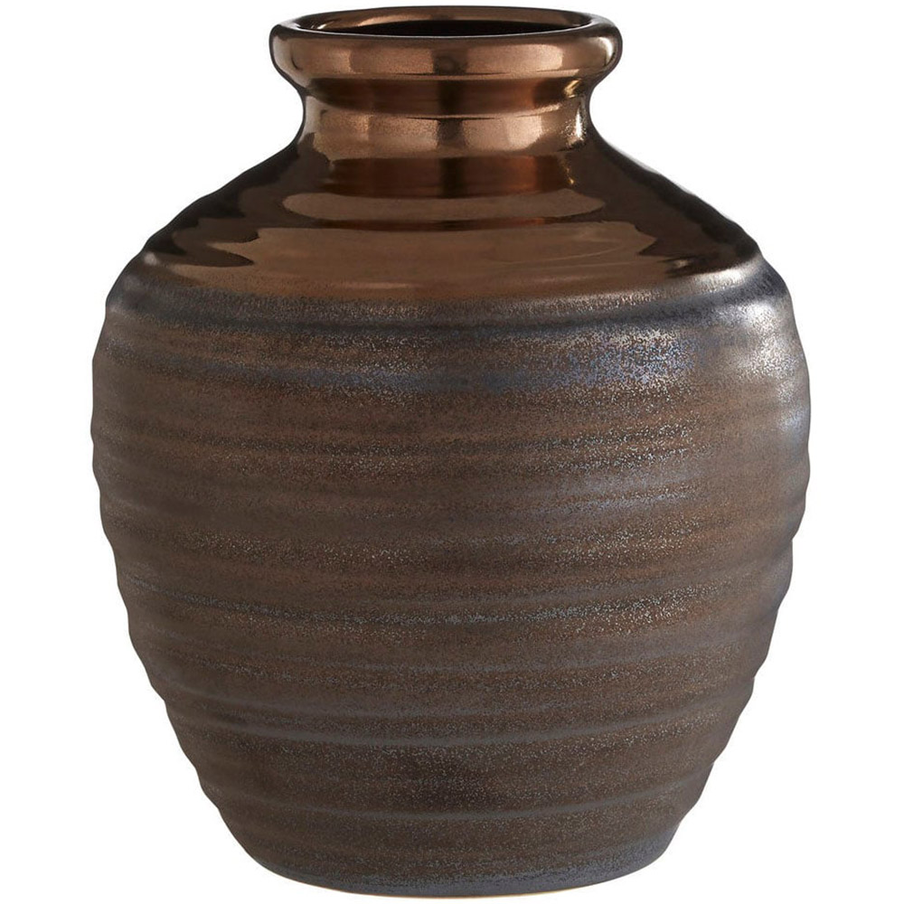 Premier Housewares Gold Zamark Ceramic Vase Medium Image 2
