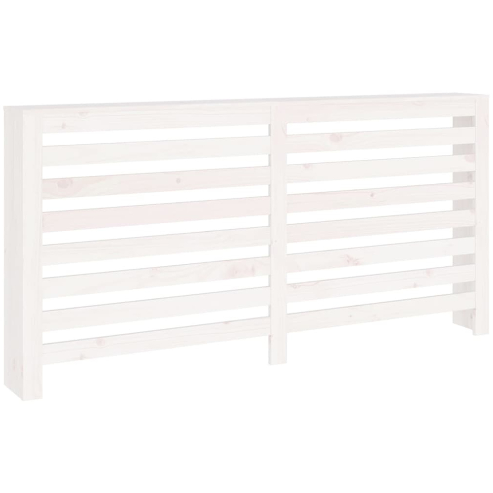 vidaXL White Solid Pine Wood Radiator Cover 169 x 19 x 84cm Image 1
