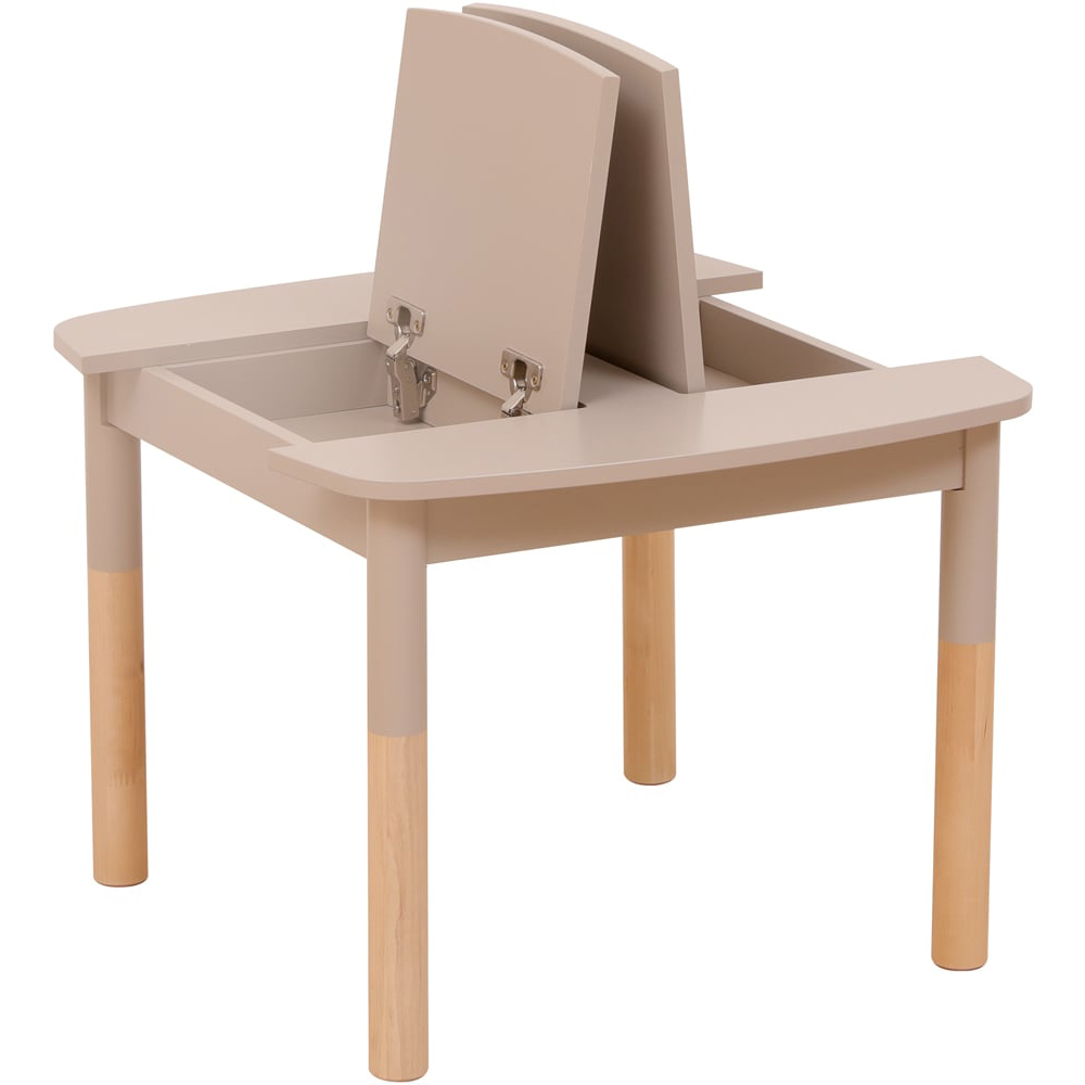 FurnitureHMD Natural and Grey Kids Wooden Storage Desk Image 2