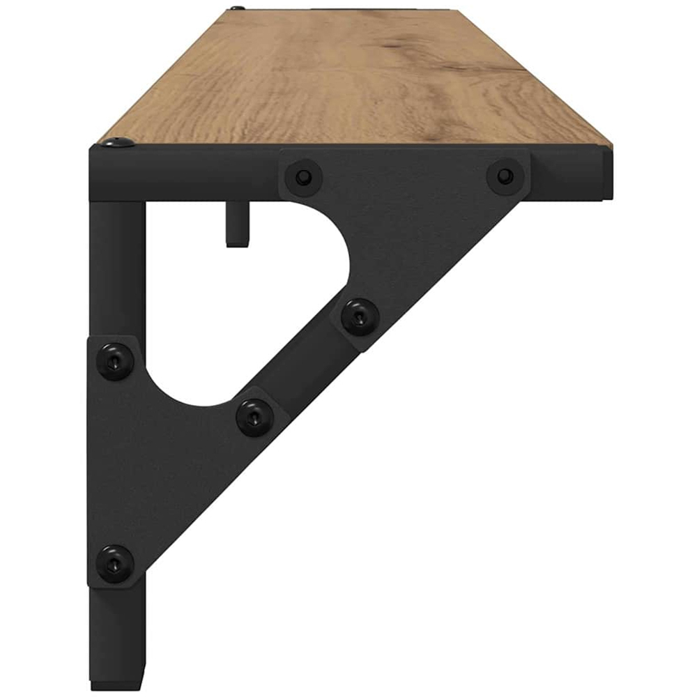 vidaXL 80 x 15cm Artisan Oak Wall Shelf Set of 2 Image 6