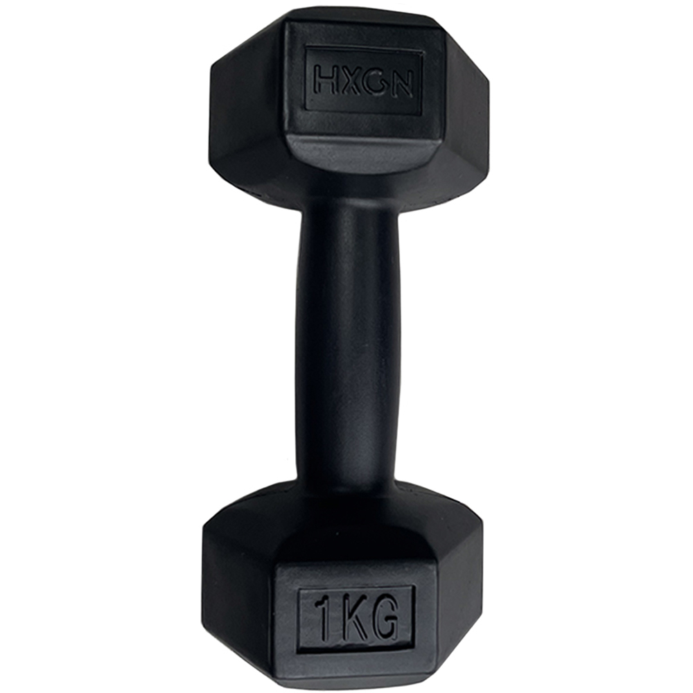 HXGN Black Hex Dumbbell Set 12kg Image 9