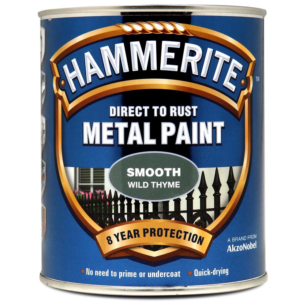 Hammerite Direct to Rust Wild Thyme Smooth Metal Paint 750ml Image 2