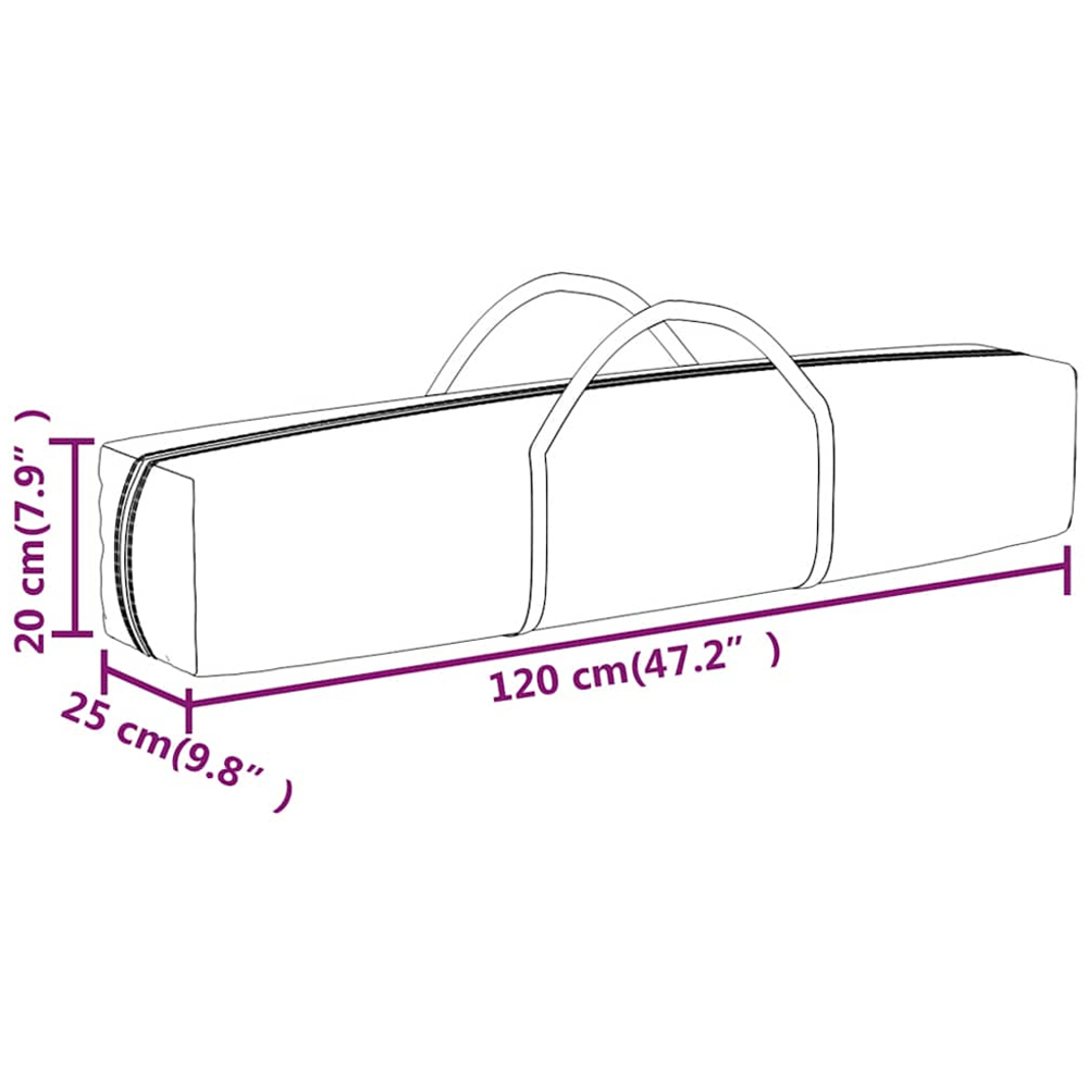 vidaXL 2 x 2m Cream Foldable Party Tent with Sidewalls Image 8