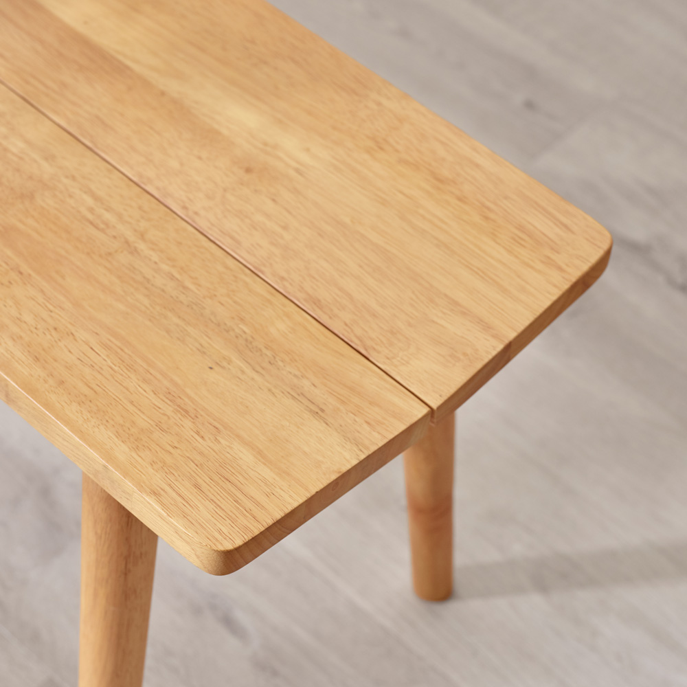 Furniturebox Lymington Marros 4 Seater Wooden Dining Set with Bench Oak Effect Image 3