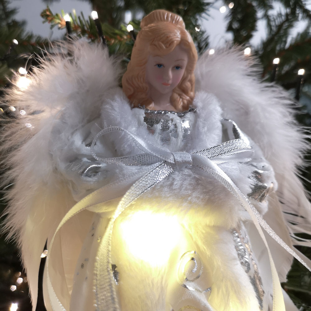 Premier Warm White LED Angel Christmas Tree Topper 30cm Image 6