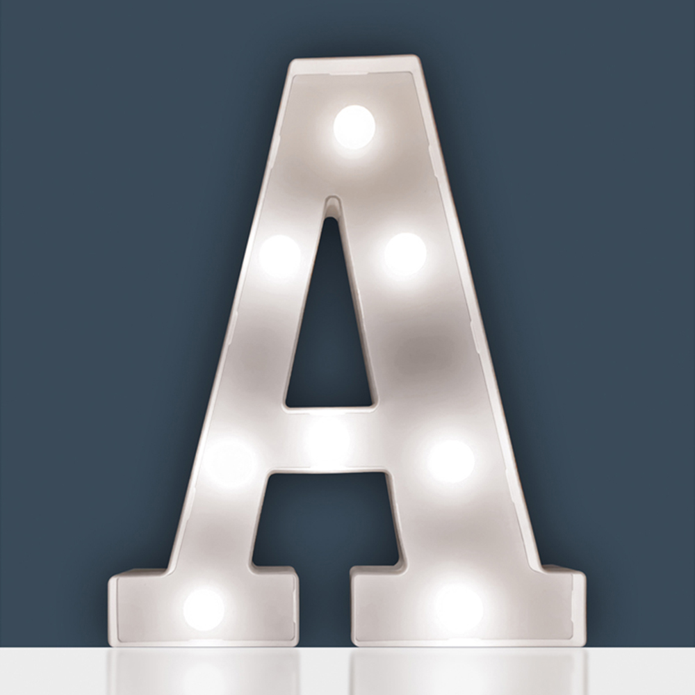St Helens Battery Operated 3D LED Letter A Light Image 2