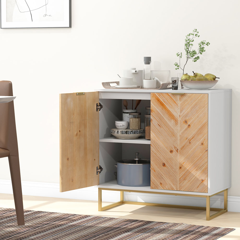 Costway 2 Door White Sideboard Image 3