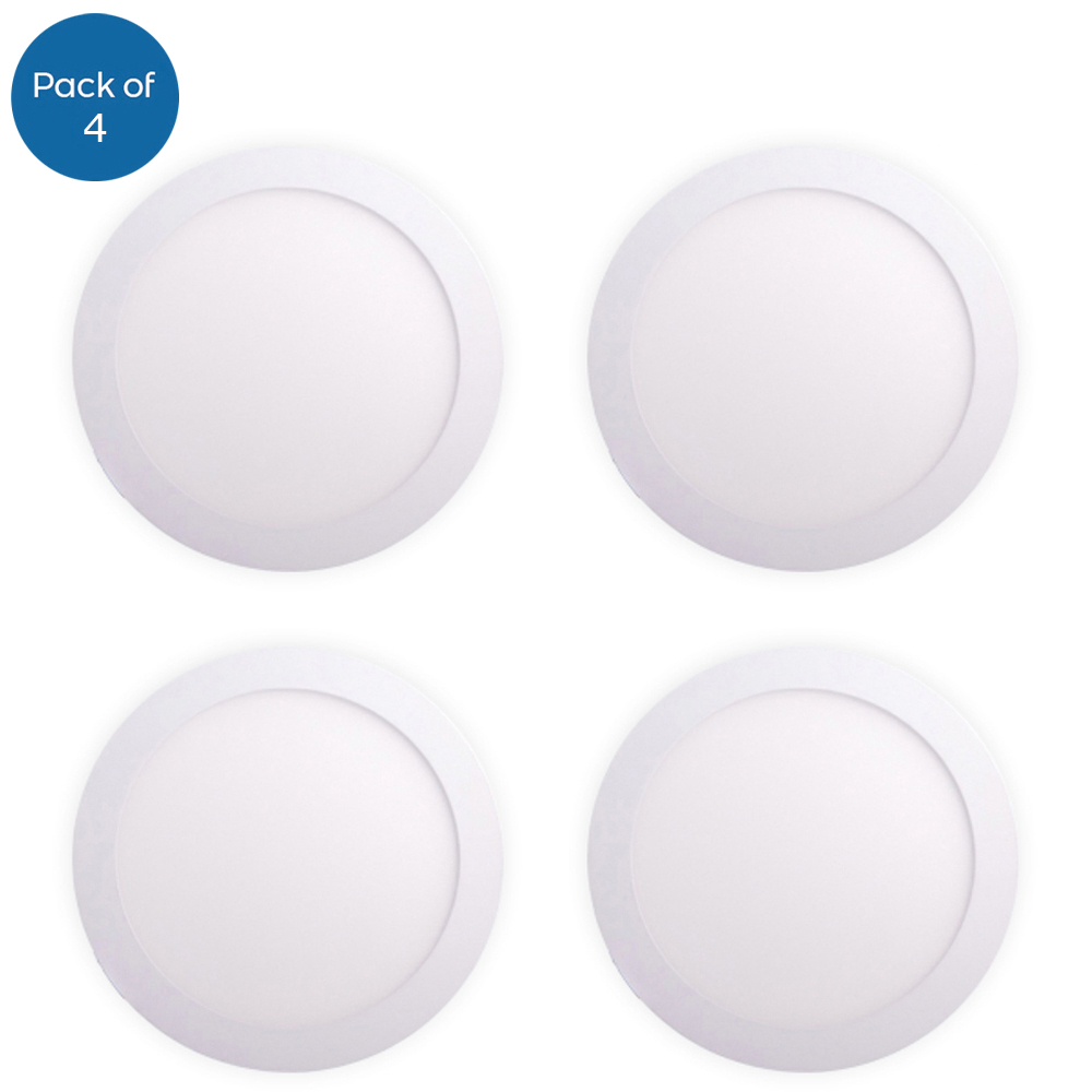 ENER-J 12W 4000K Recessed Round LED Mini Panel 170mm 4 Pack Image 1