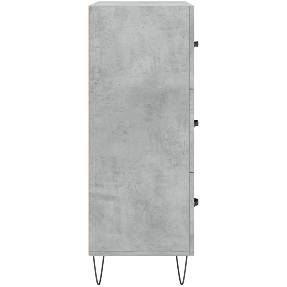 vidaXL 3 Drawer Concrete Grey Sideboard Image 7