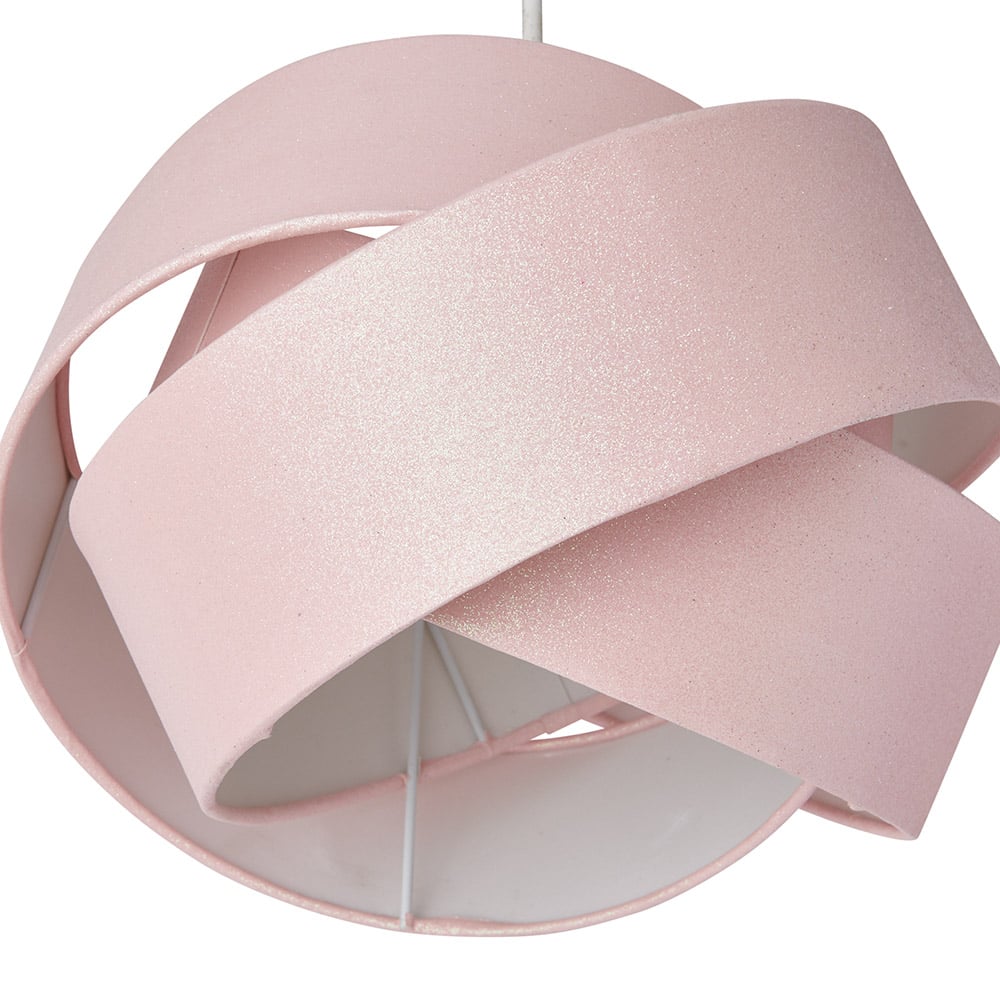 Wilko Pink Glitter Interlocking  Light Shade Image 5