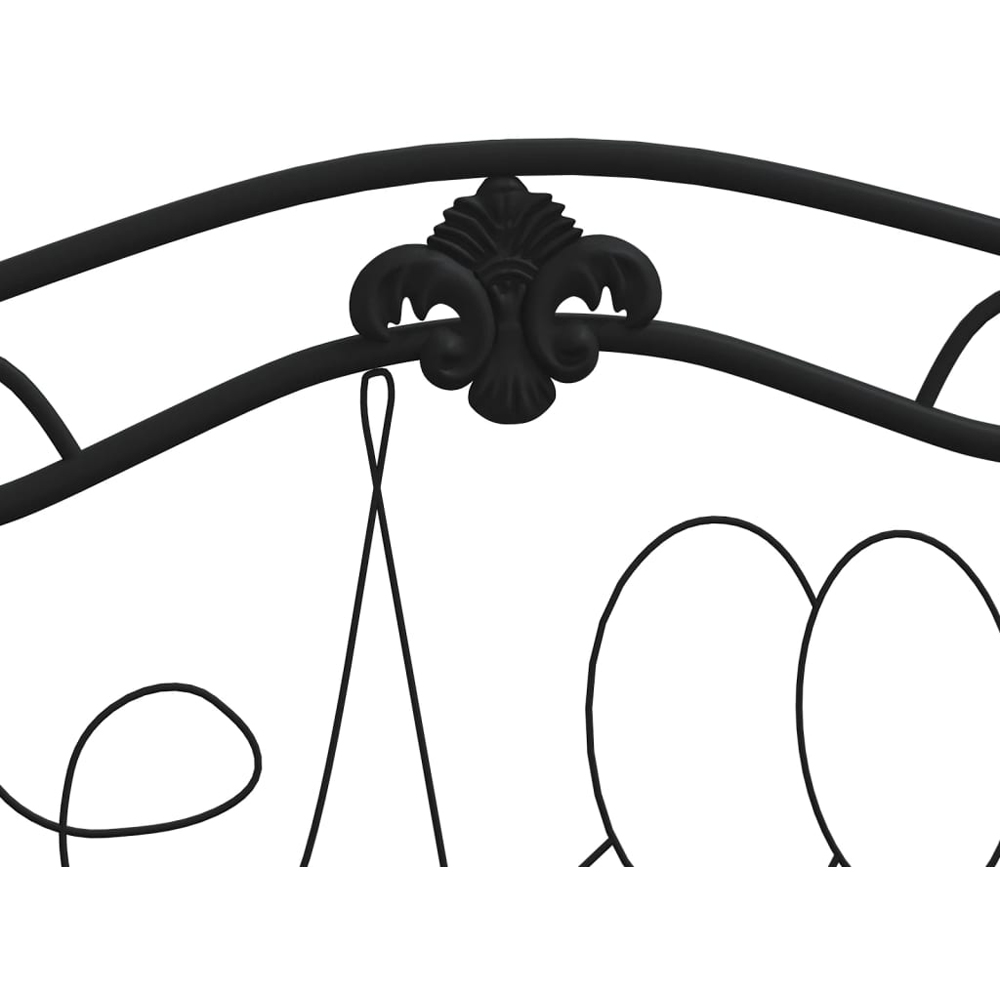 vidaXL 2 Seater Black Metal Garden Bench Image 5