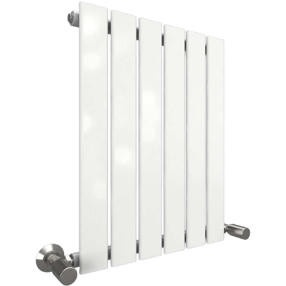 White 1306 BTU Single Flat Panel Vertical Column Radiator 600 x 408mm Image 1