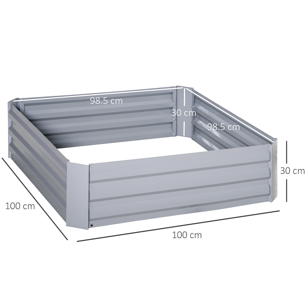 Outsunny Set of 2 Garden Bed 1x1x0.3m Image 5