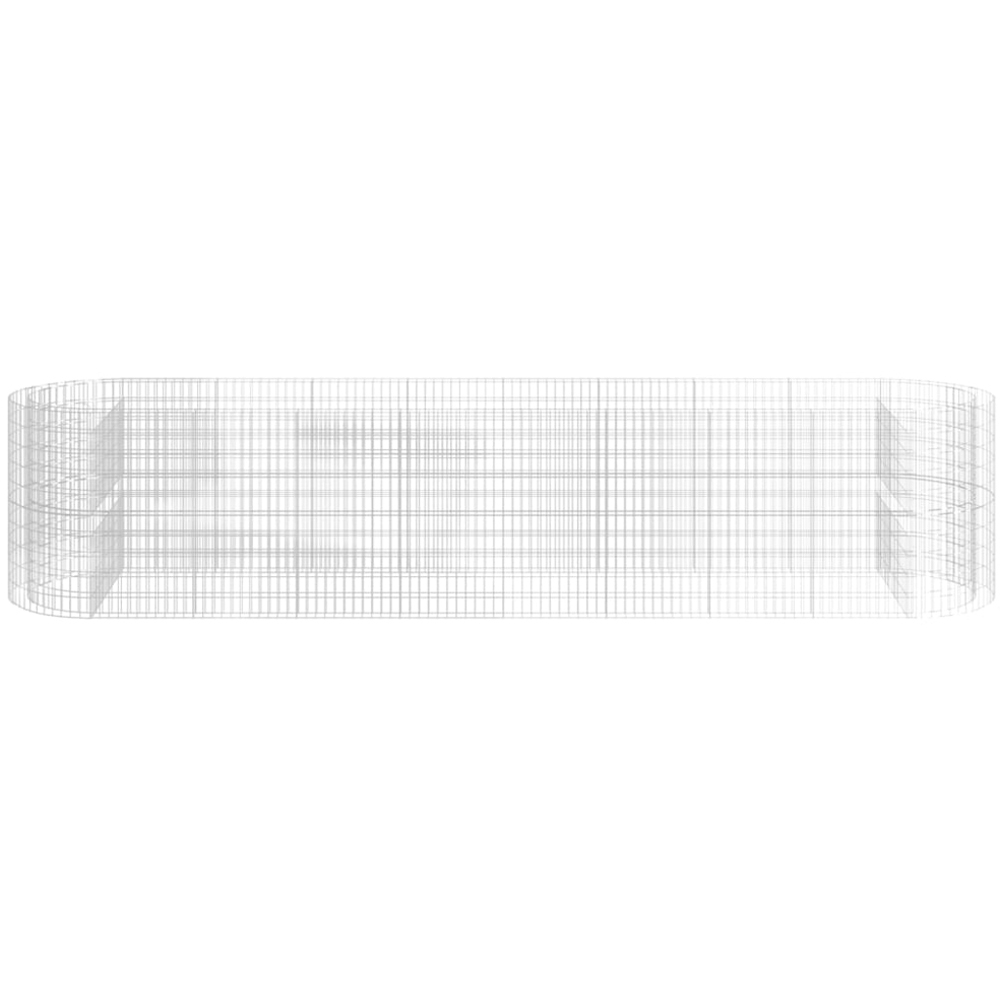 vidaXL Silver Galvanised Iron Gabion Raised Bed 500 x 100 x 100cm Image 3