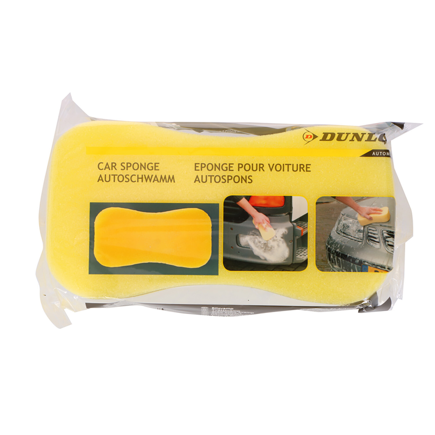 Dunlop Jumbo Car Cleaning Sponge - Yellow Image