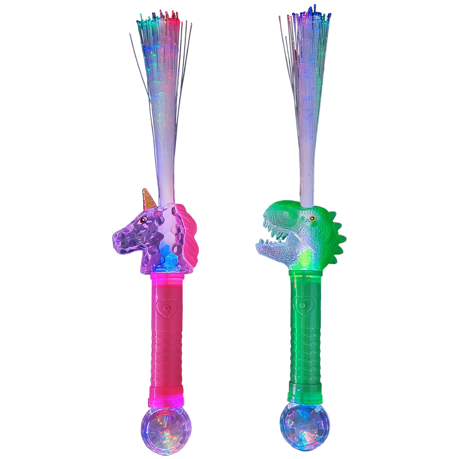LED Unicorn or Dinosaur Wand - Green or Pink Image 2