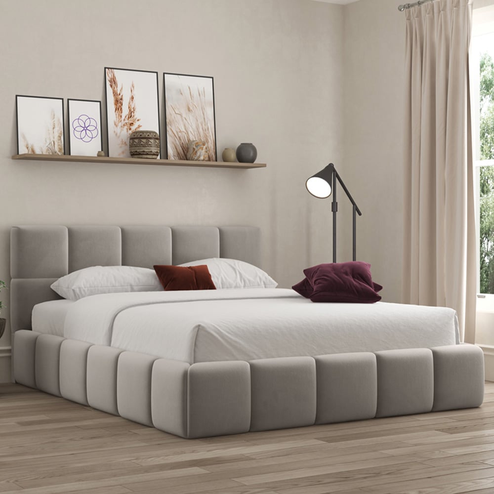 DS Living Ovella Single Pebble Cubed Bed Frame Image 1