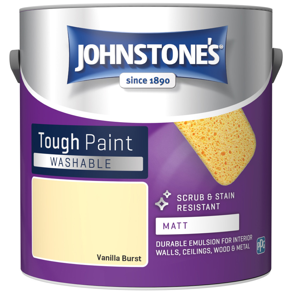 Johnstone's Washable Vanilla Burst Matt Emulsion Paint 2.5L Image 2