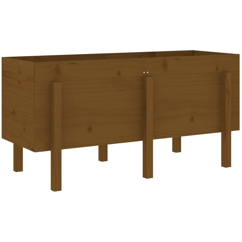 vidaXL Honey Brown Solid Pine Wood Raised Garden Bed 57 x 121 x 50cm Image 5