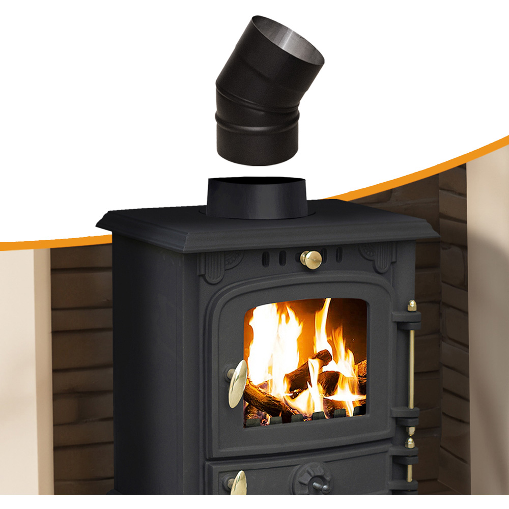 RoyalFire 5 Inch Elbow Bend Flue Pipe 30 Degree Image 2
