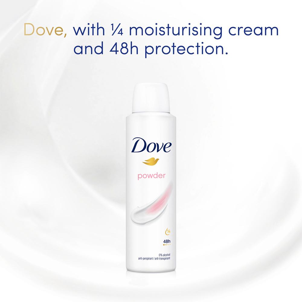 Dove Powder Antiperspirant Deodorant Spray 150ml Wilko
