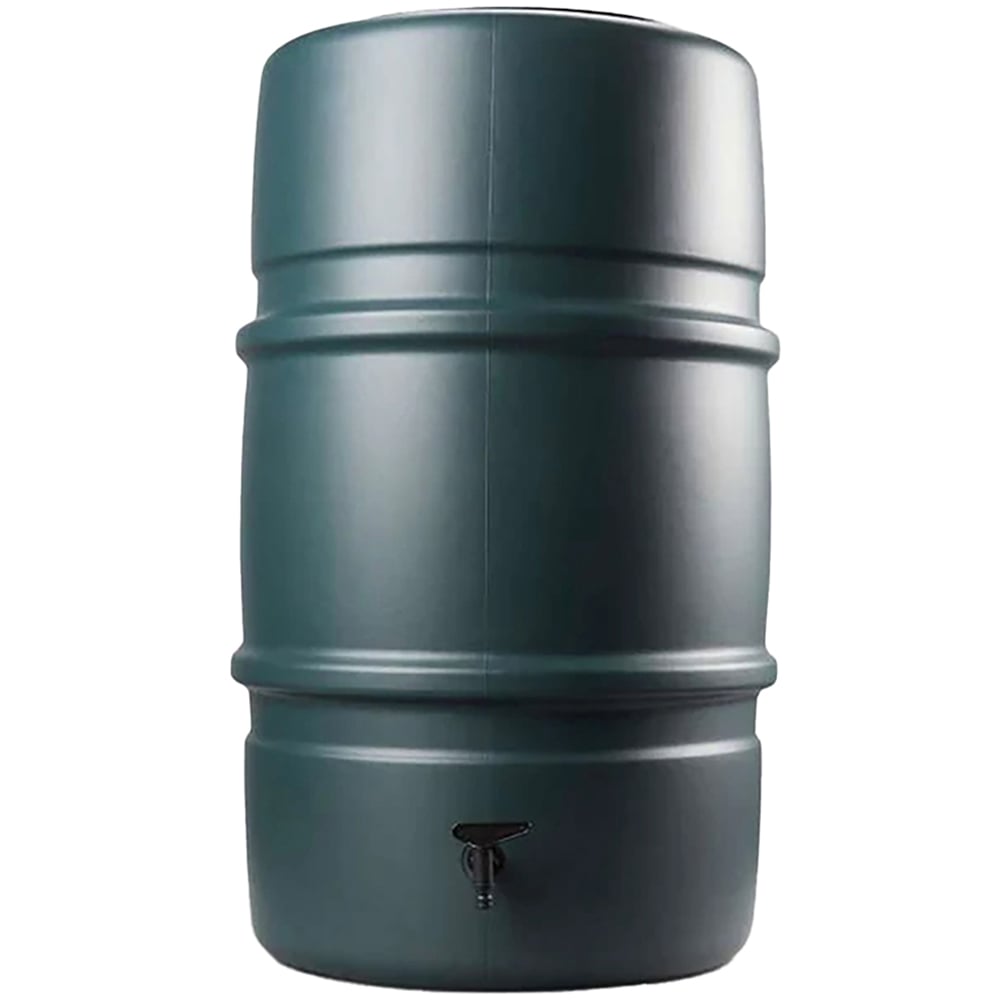 Straight PLC Green Standard Water Butt Barrel 227L Image 1