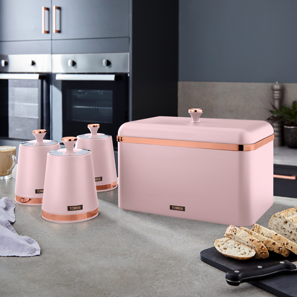Tower 3 Piece Cavaletto Pink Canister Set Image 4