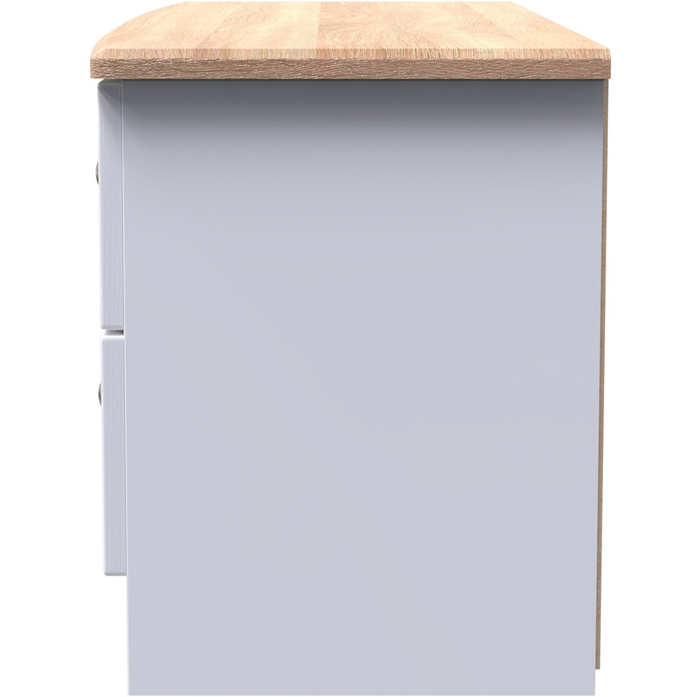 Crowndale Sussex 4 Drawer White Ash and Bardolino Oak Large Chest of Drawers Ready Assembled Image 4