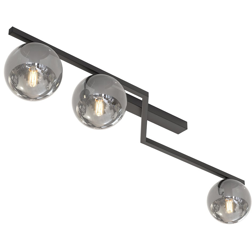 Emibig Nation 3 Light Graphite Shade Black Ceiling Lamp Image 3