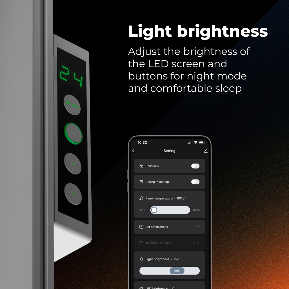 Aeno Premium Eco Smart White Quadro Wall Heater Image 5