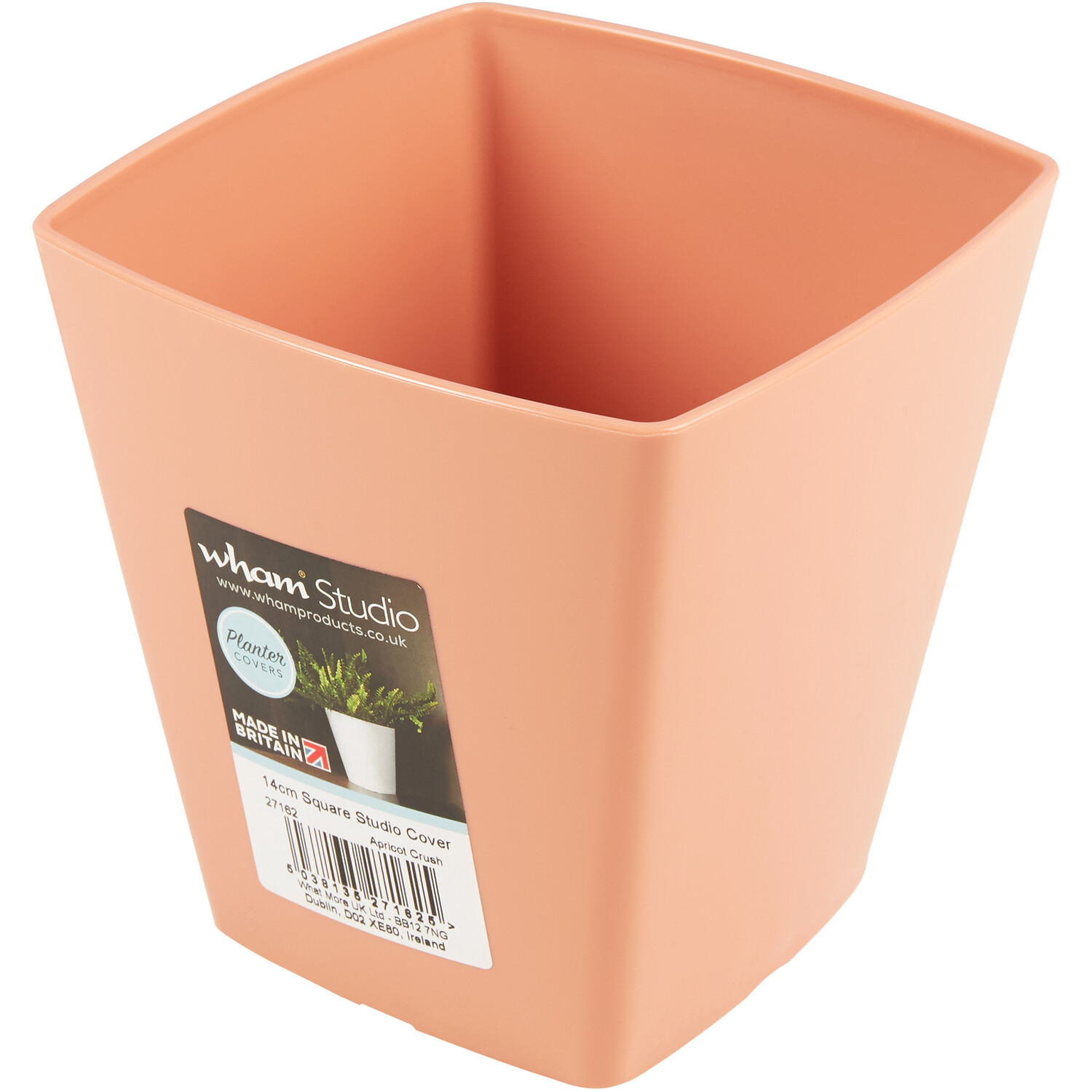 Square Studio Pot Cover  - Apricot Crush Image 3