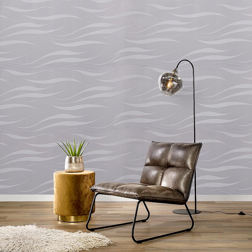 Living and Home Nature Inspired 3D Curved Stripe Wallpaper Image 2