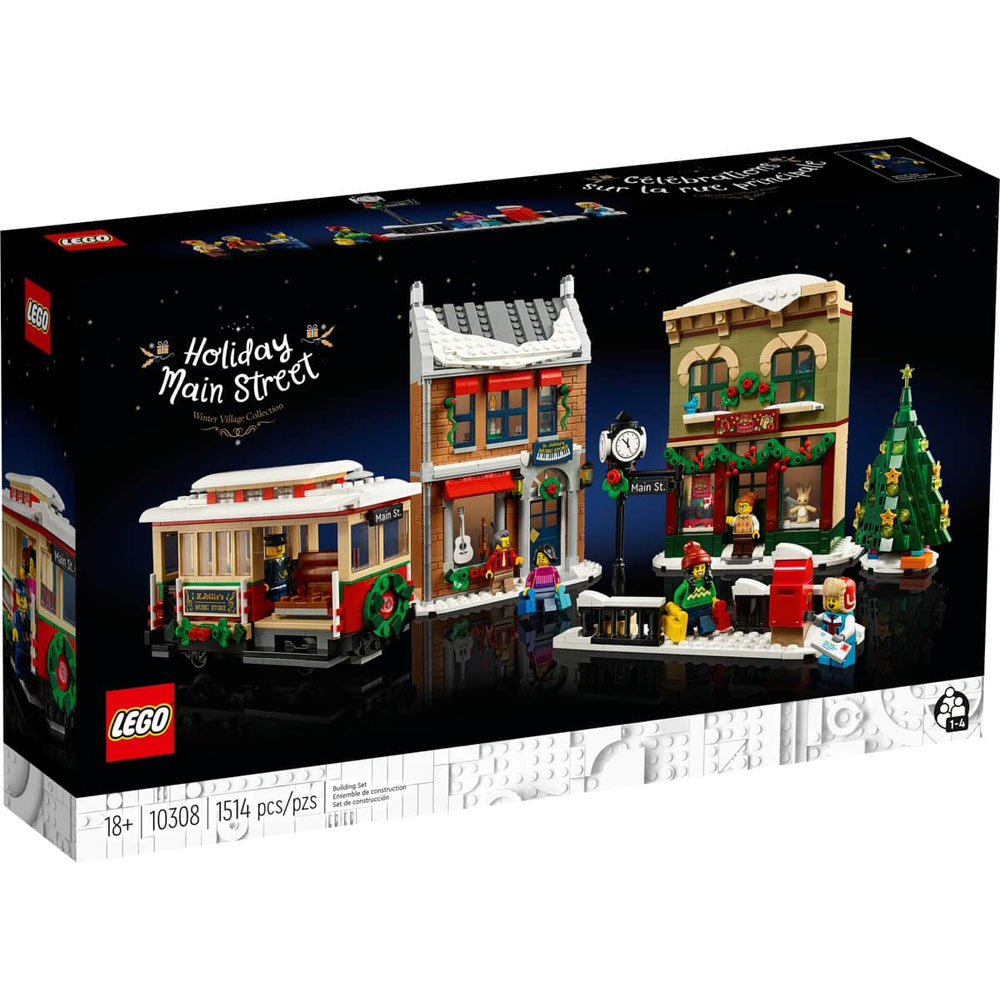 LEGO 10308 Christmas High Street Building Toy Set Image 1