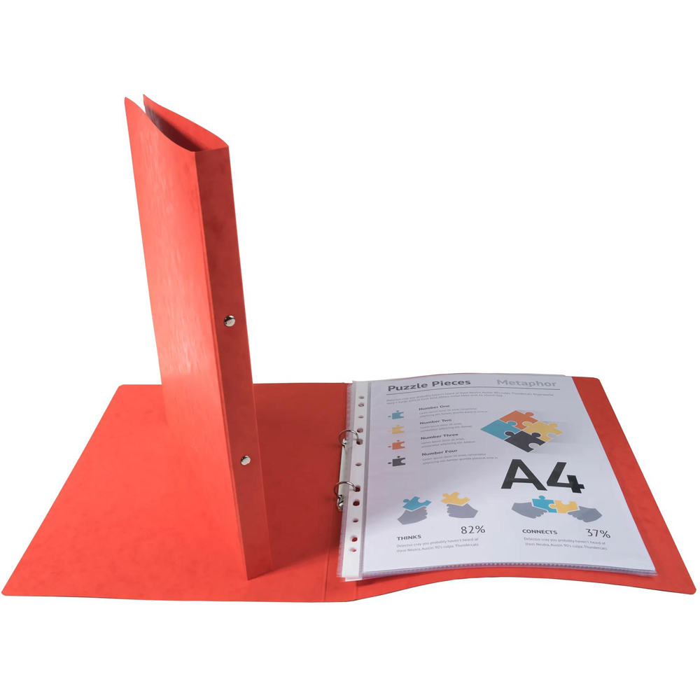 Exacompta Red A4 2R Ring Binder 20mm 10 Pack Image 2