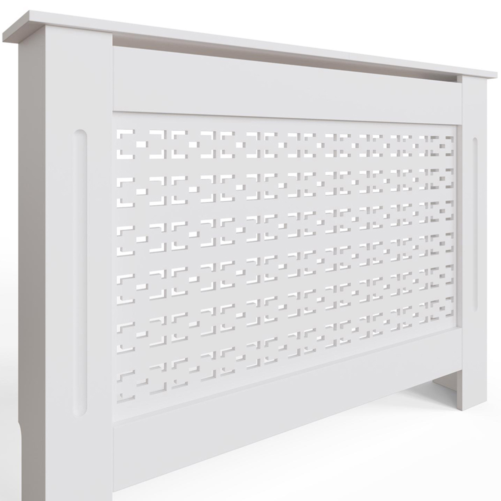 FWStyle White Geometric Pattern MDF Radiator Cover Medium Image 4