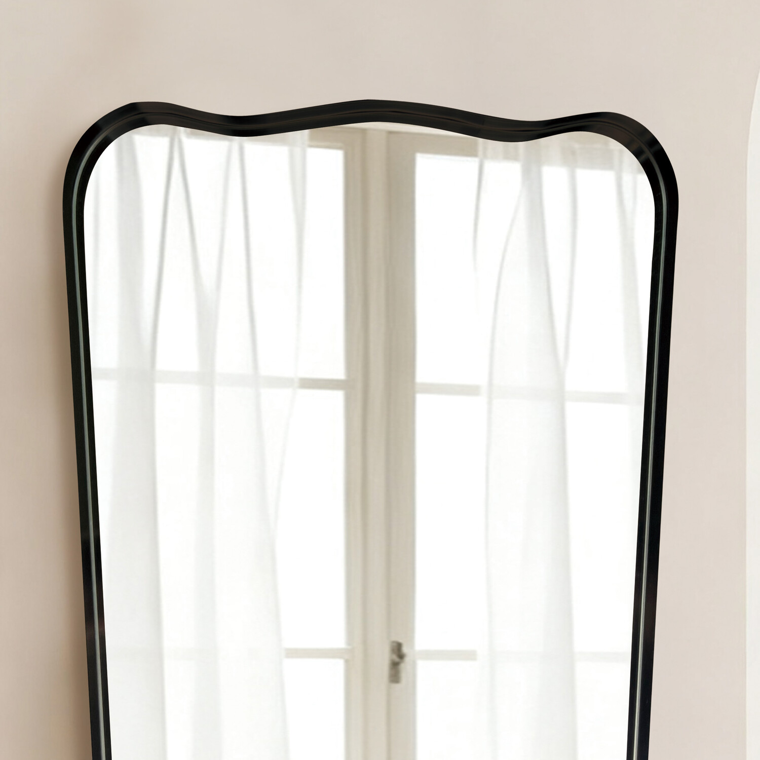 Organic Deep Framed Mirror Black Image 11