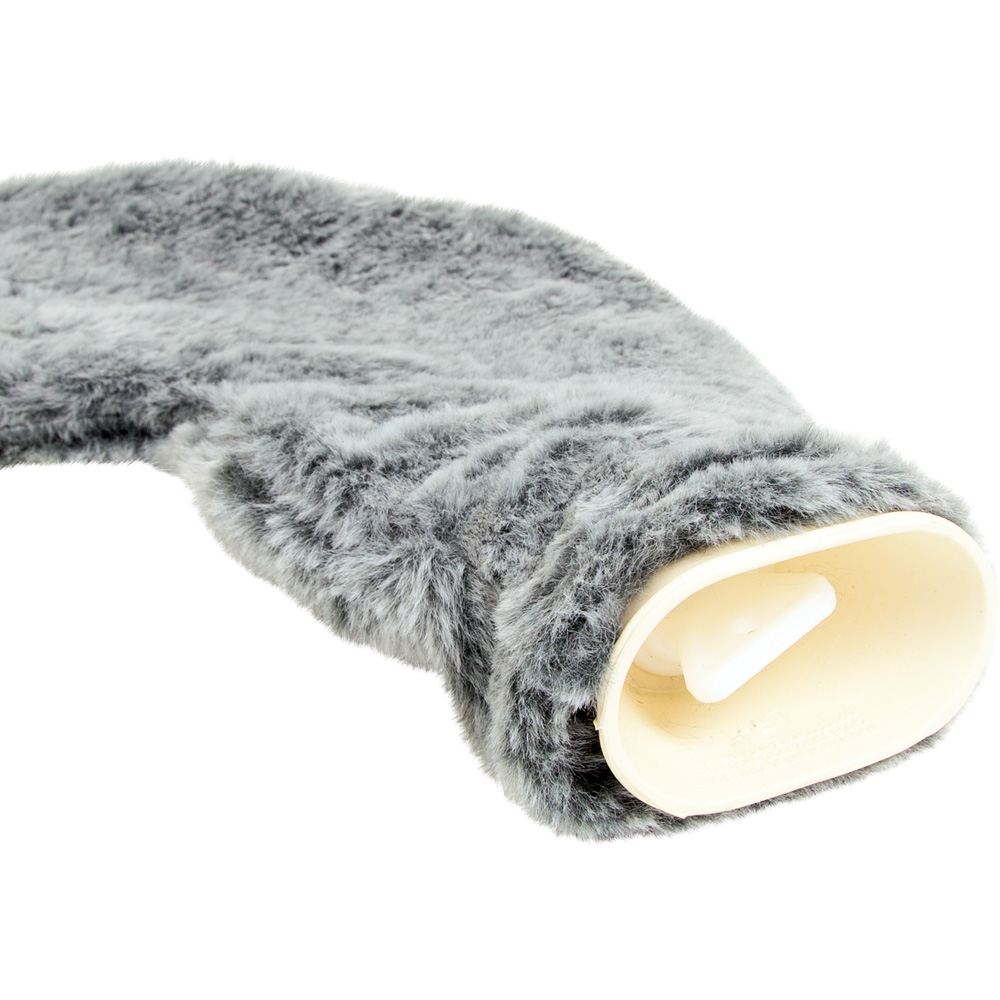 Bauer Professional Dark Grey Soft Faux Fur Fleece Neck and Shoulder Hot Water Bottle Image 3