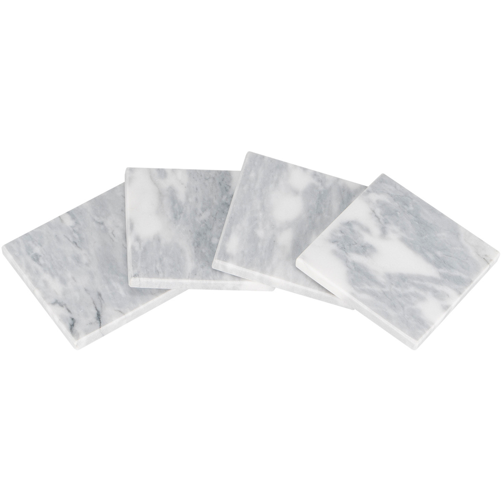 4 Pack Marble Pattern Square Coaster Image 1