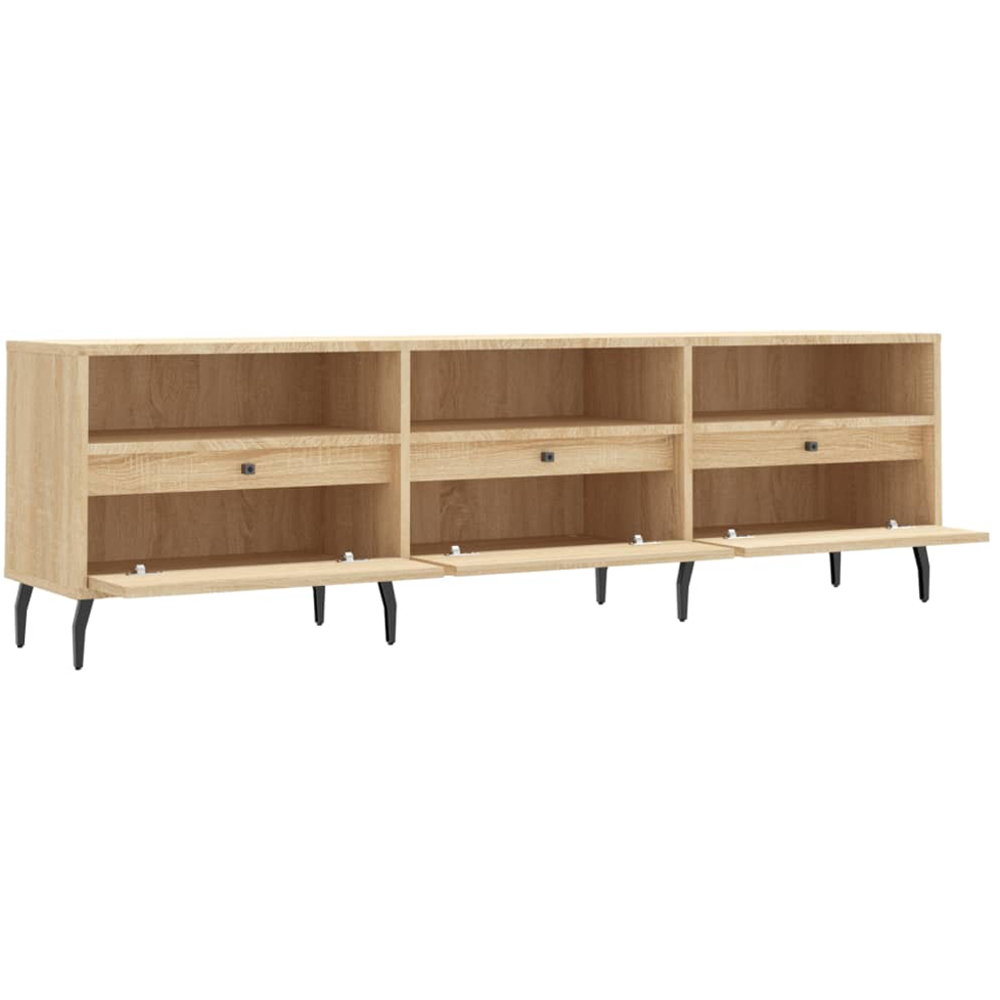 vidaXL 3 Door 3 Shelf Sonoma Oak TV Cabinet Image 6