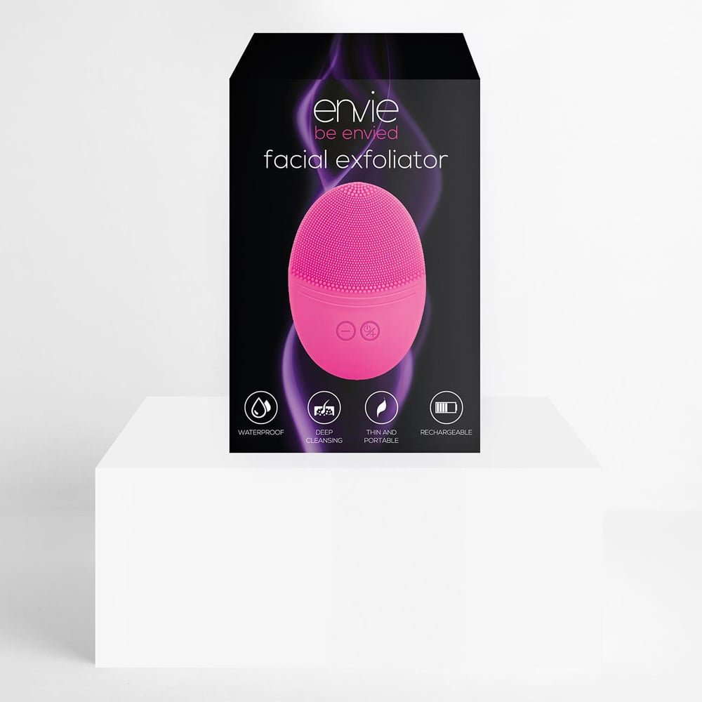 Envie Compact Pink Portable and Waterproof Facial Exfoliator Image 3