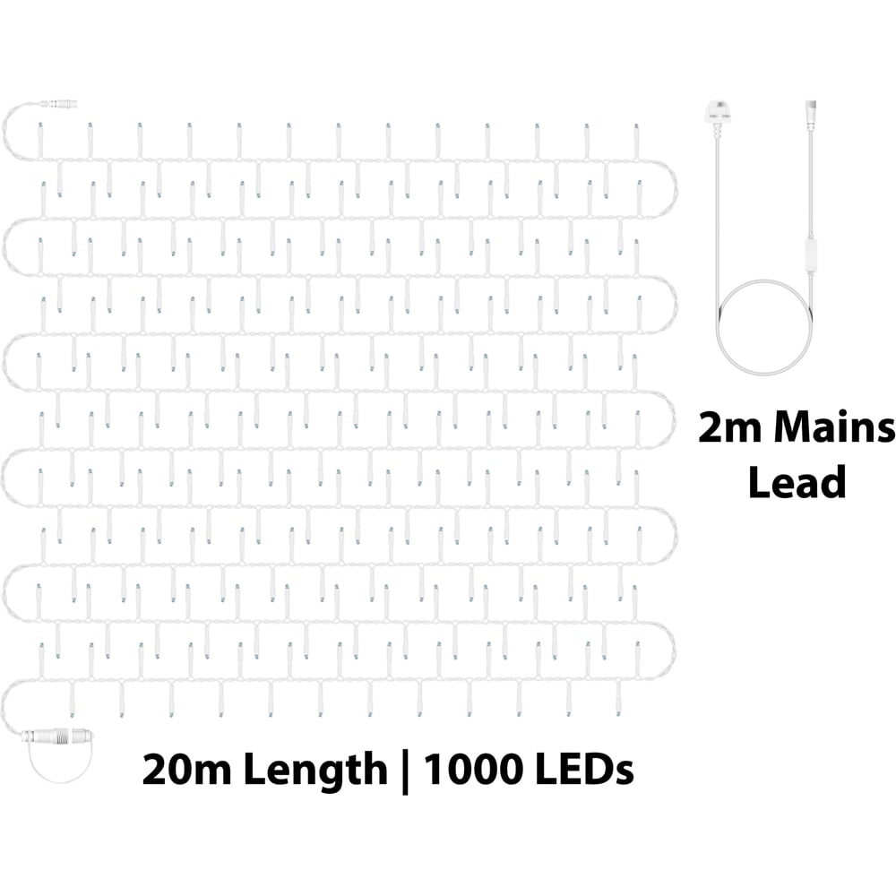 Eagle Connect 1000 RGB LED White Cluster Light 20m Image 7