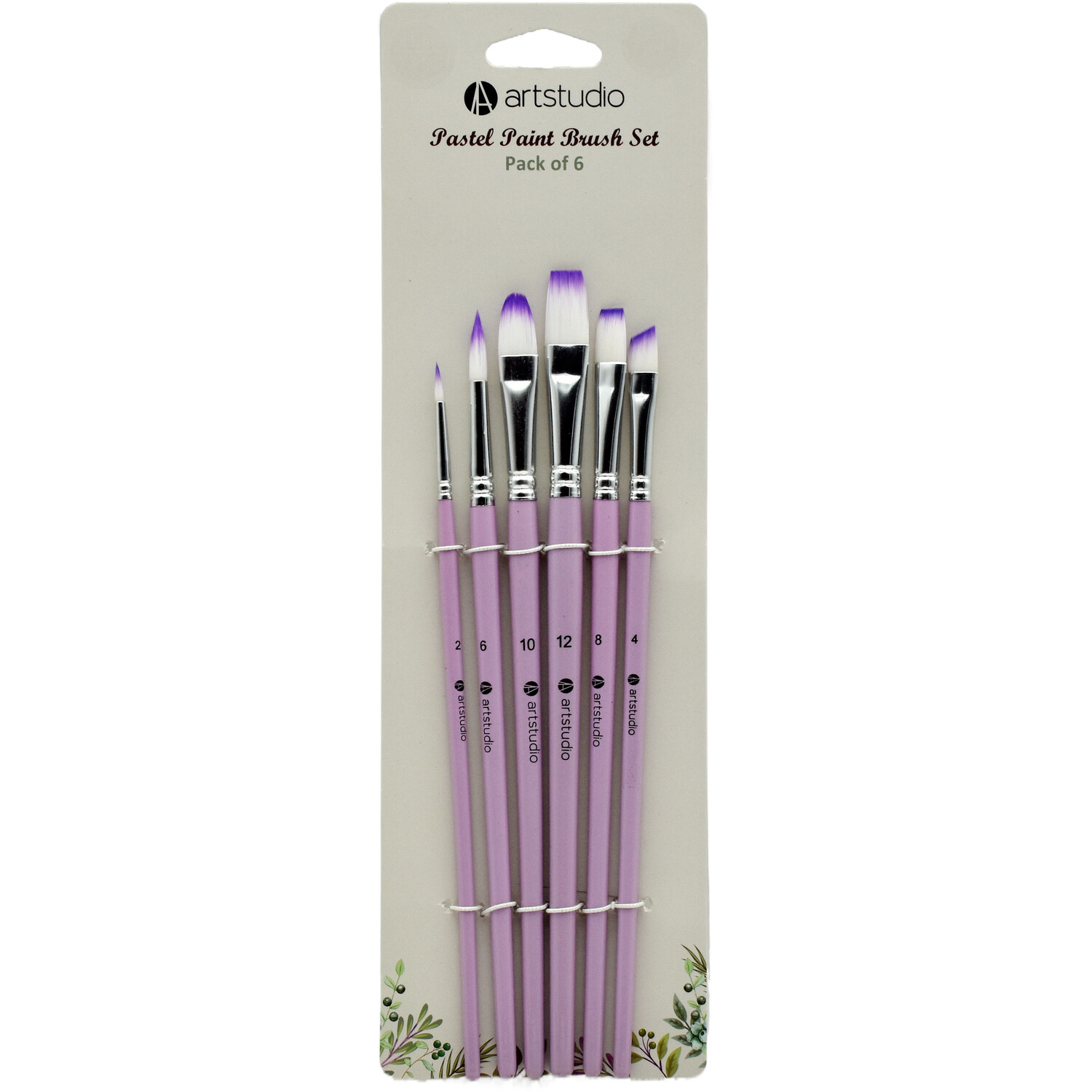 Set of 6 Pastel Paintbrushes Image 3