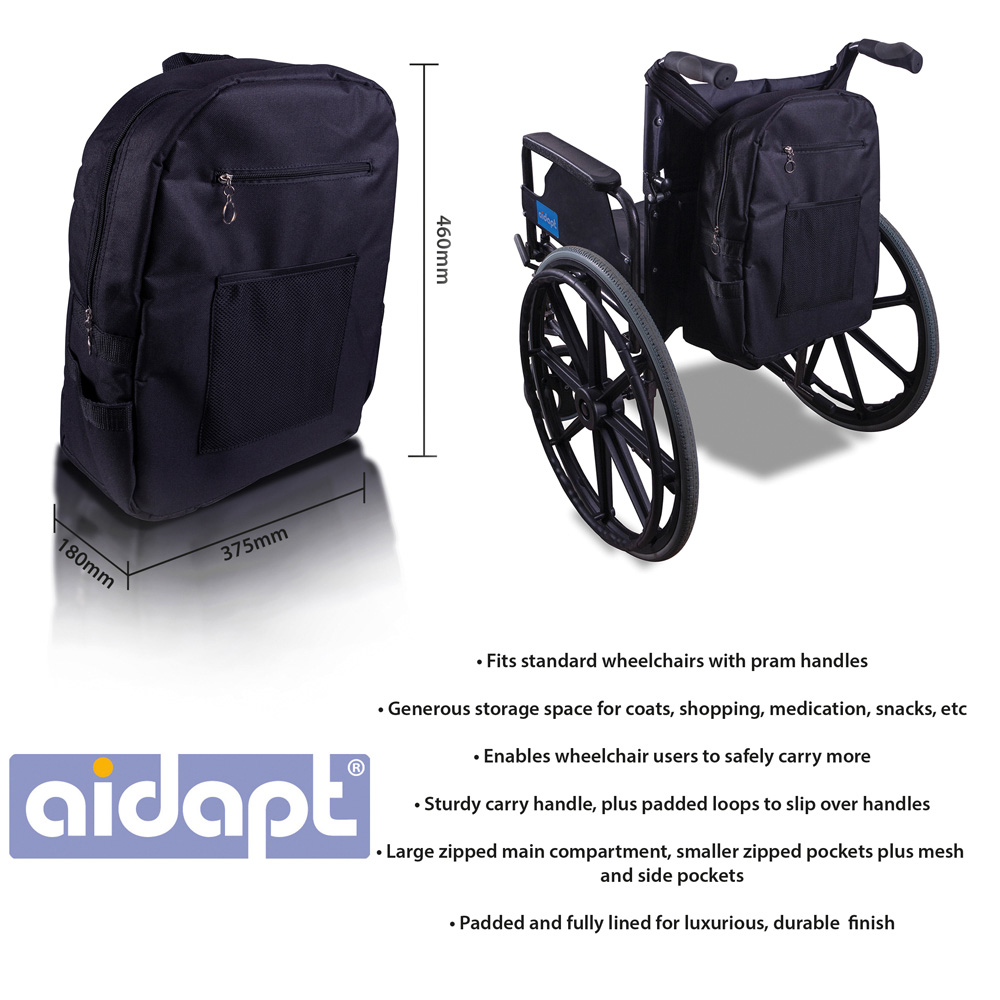 Aidapt Deluxe Lined Wheelchair Bag Image 6