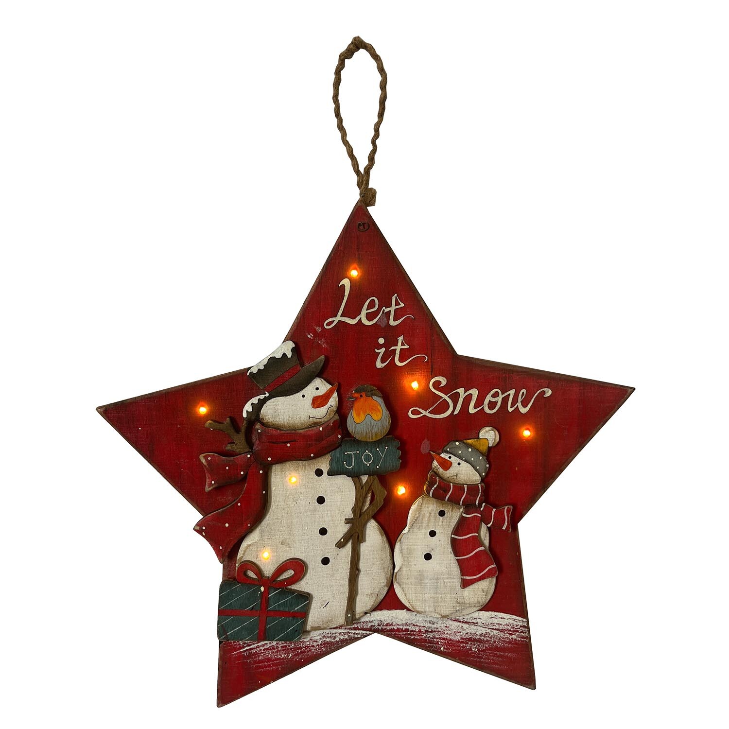 Christmas Star Hanging Plaque with LED Image 3